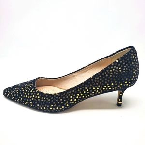 KENNETH COLE Gold Polka-Dot Riley 50 Pump Low Heel